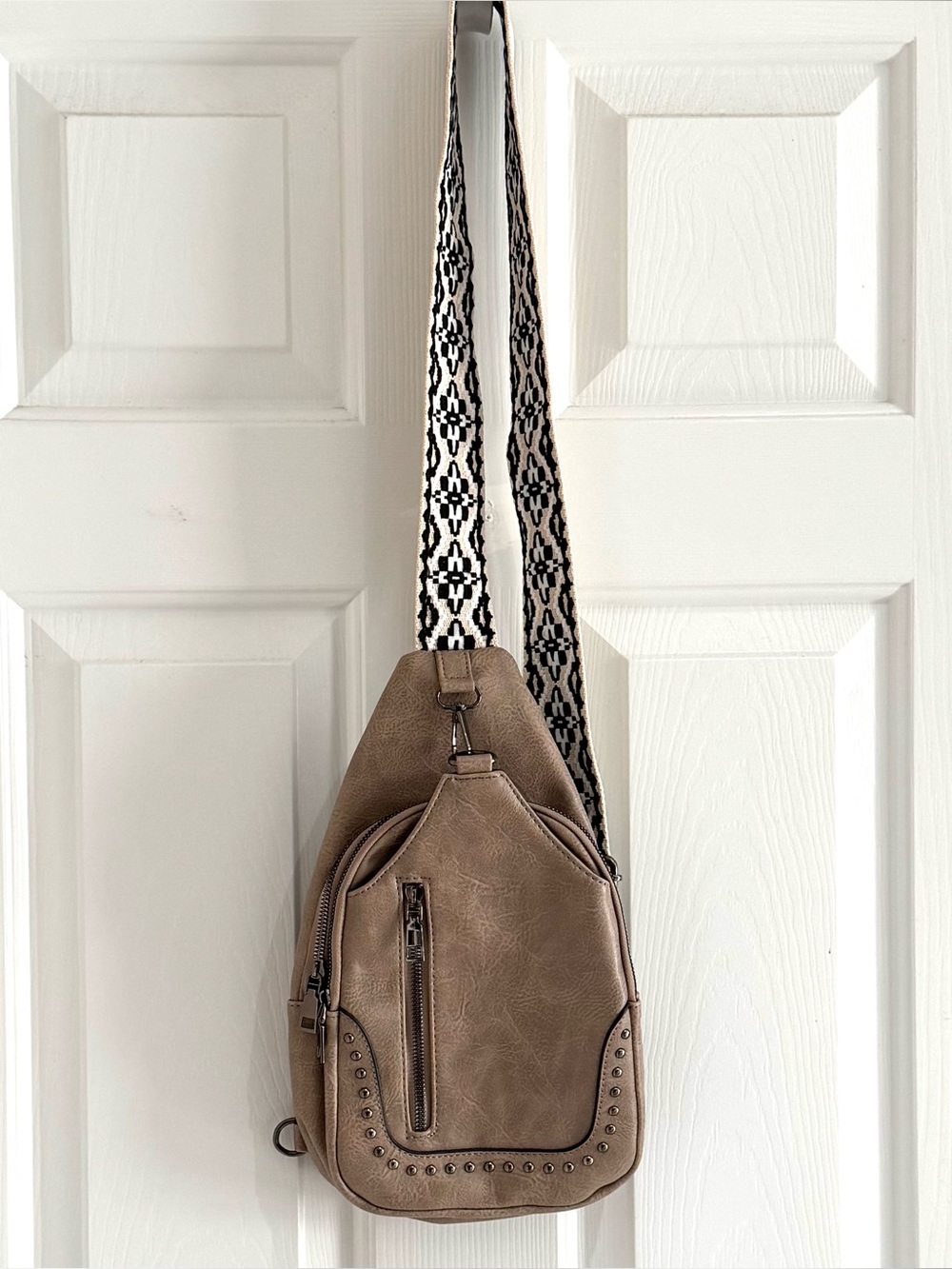 Sam & Hadley Taupe Crossbody Sling Bag - Stylish Everyday Carry NWOT